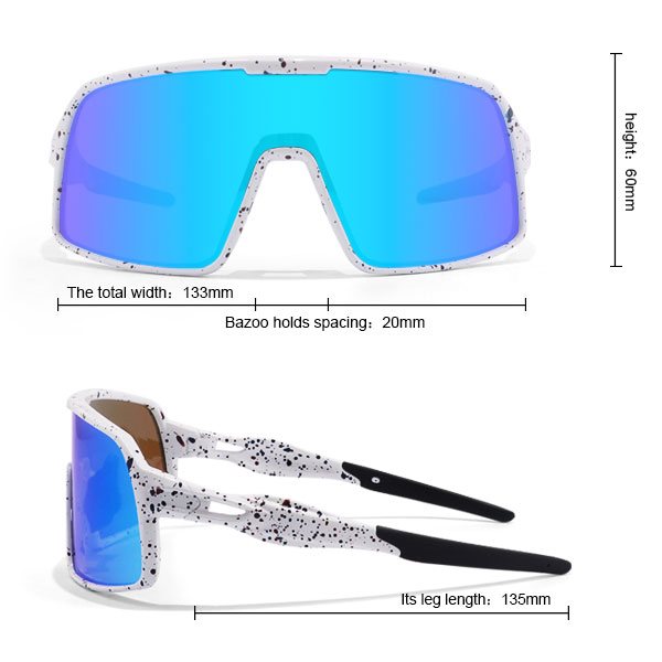 Occhiali da sole sportivi da ciclismo full frame con lenti con rivestimento a specchio - Bang Long