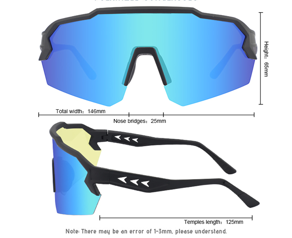 Occhiali da sole unisex antiappannamento con lenti a specchio per il ciclismo - Bang Long