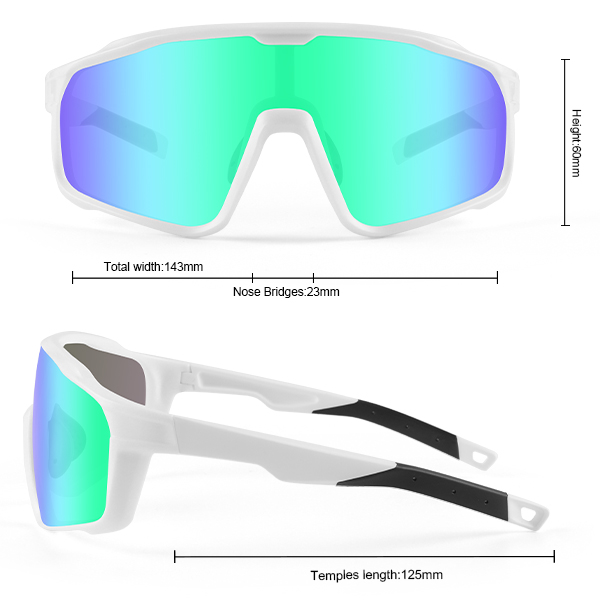 Occhiali da sole sportivi personalizzati polarizzati a specchio full frame MTB - Bang Long