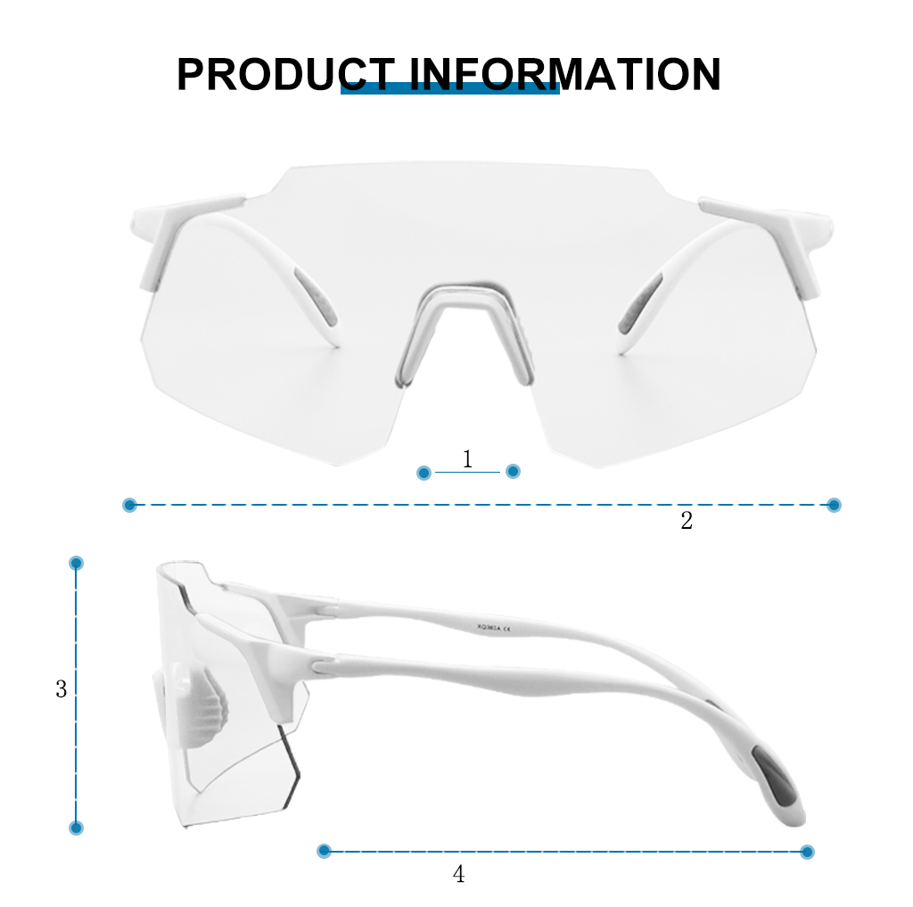 Lente Grigia Fotocromatica UV400 per Occhiali da Sole Sportivi da Ciclismo e Corsa