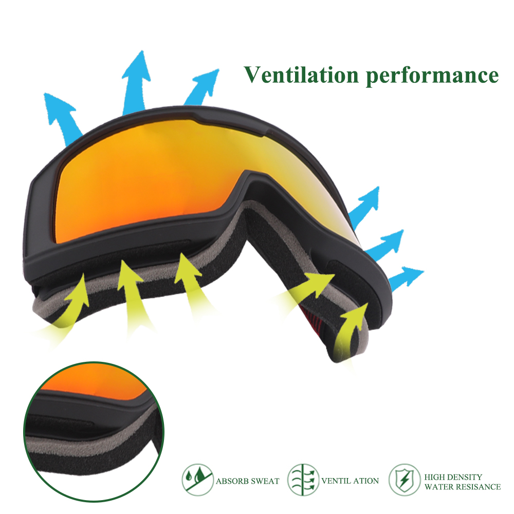 Occhiali da sci con protezione UV antiappannamento - Bang Long